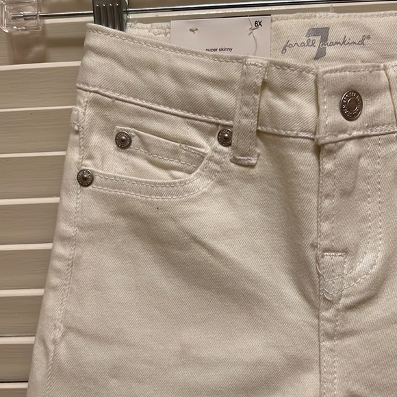 33. 7 For All Mankind Super Skinny Jeans in Clean White - Picture 5 of 17